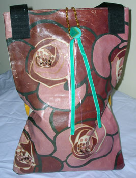 pink handmade bag
