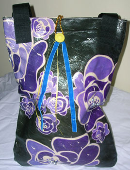 purple handmade bag